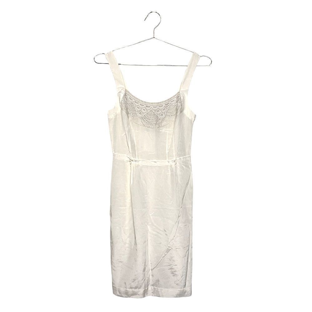 NWT Banana Republic Cream Silk Sheath Dress